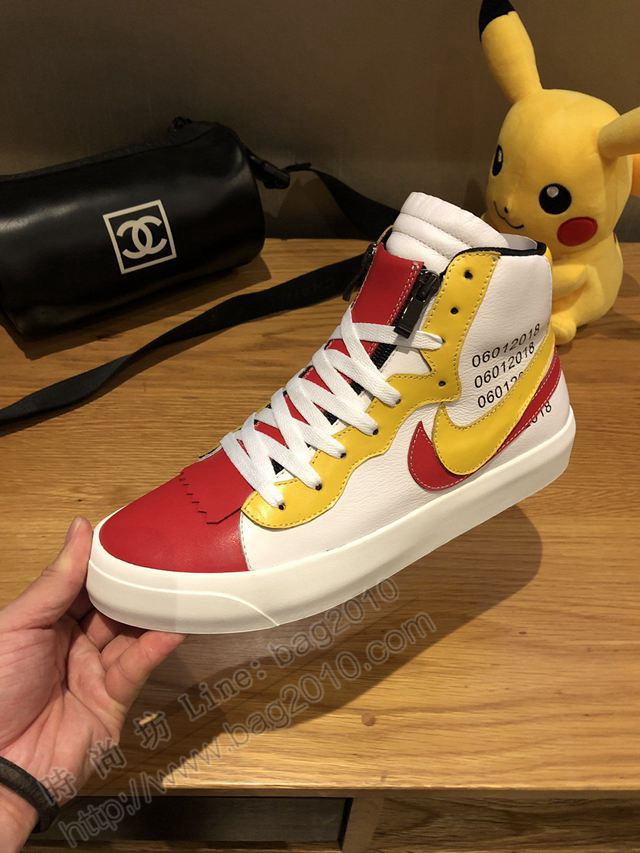 Nike男鞋 2019秋冬 耐克聯名Air Jordan 1最新系列 耐克牛皮休閒高幫男鞋  hdx13076